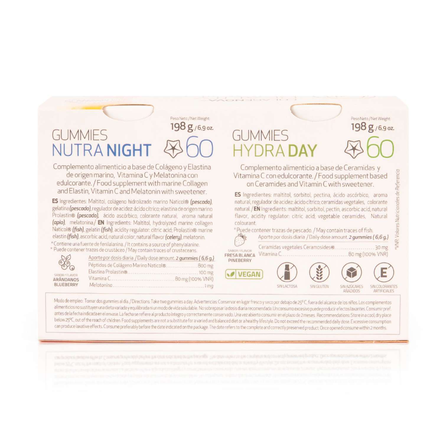 Colagenova Beauty Gummies - Pack Día y Noche Reverso