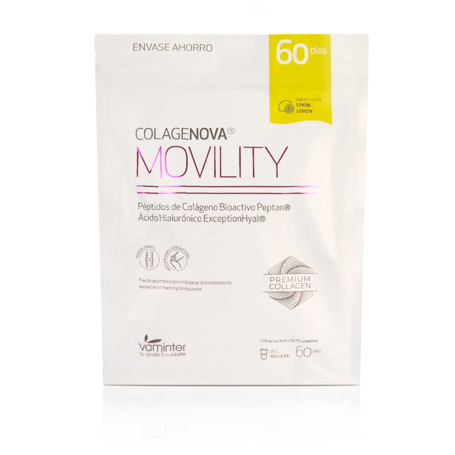 Colagenova Movility Bolsa Limón 780g - Previene el envejecimiento de los músculos, huesos, articulaciones, piel, uñas y cabello